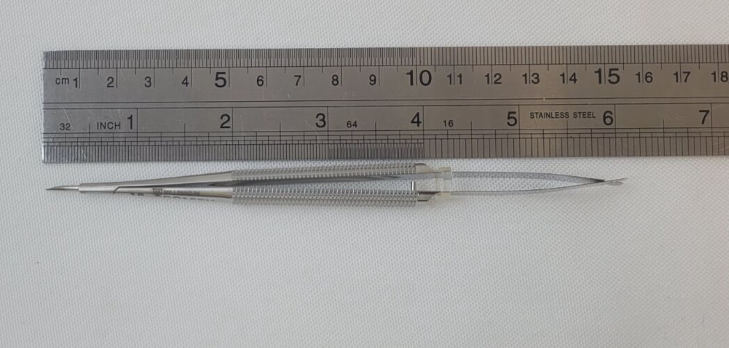 MILLENNIUM SURGICAL 18-SDC15RV Vannas Dissecting Scissors, Curved, Round Handle — photo 10