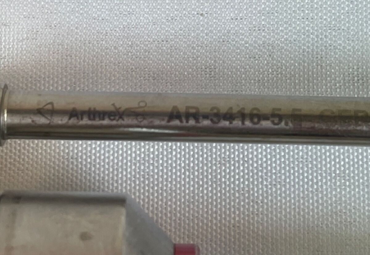 ARTHREX AR-3415-5.5 & AR-3416-5.5 5.5mm Synergy Metal Cannula & Obturator Set — photo 2