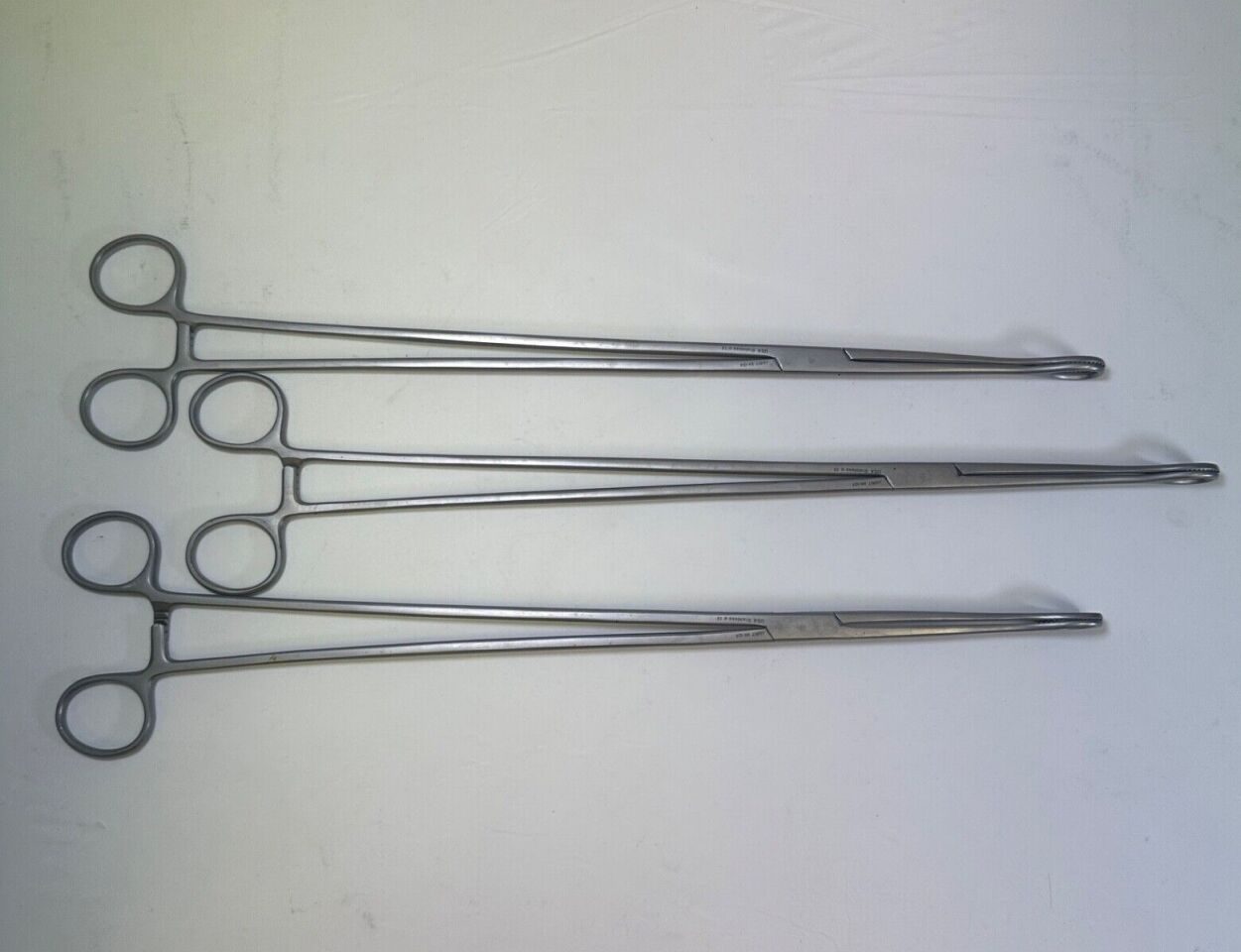 JARIT 114-124 Foerster Sponge Holding Forceps, Straight Set of 3