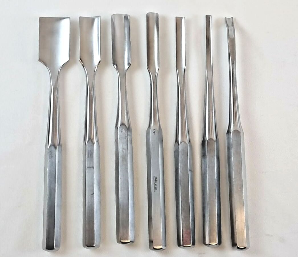 SMITH & NEPHEW 7pc Miltex Hibbs Bone Gouge Set Straight w/ Offset Gouge — photo 3