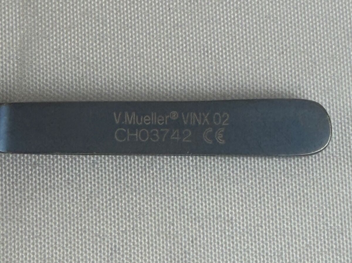 V. MUELLER CH03742 Delicate Touch 1mm Titanium Gerald Debakey Forceps 8" Neuro — photo 2