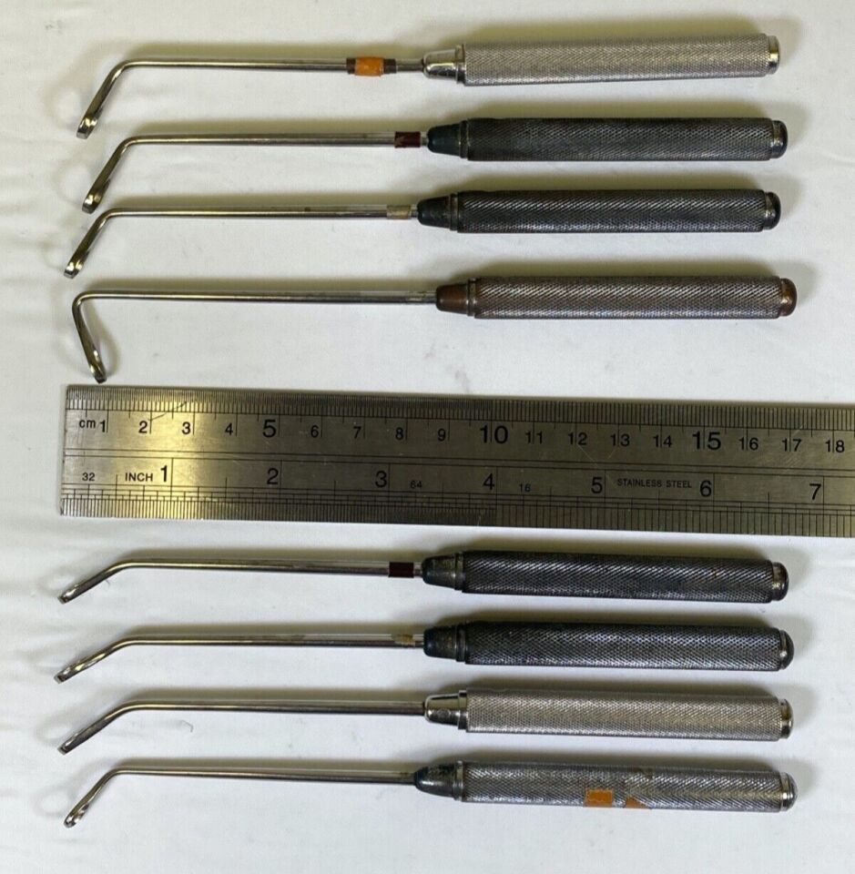 KARL STORZ 45deg 70deg 120deg x 6.5" Set of 8 Antrum Coakley Curettes — photo 9