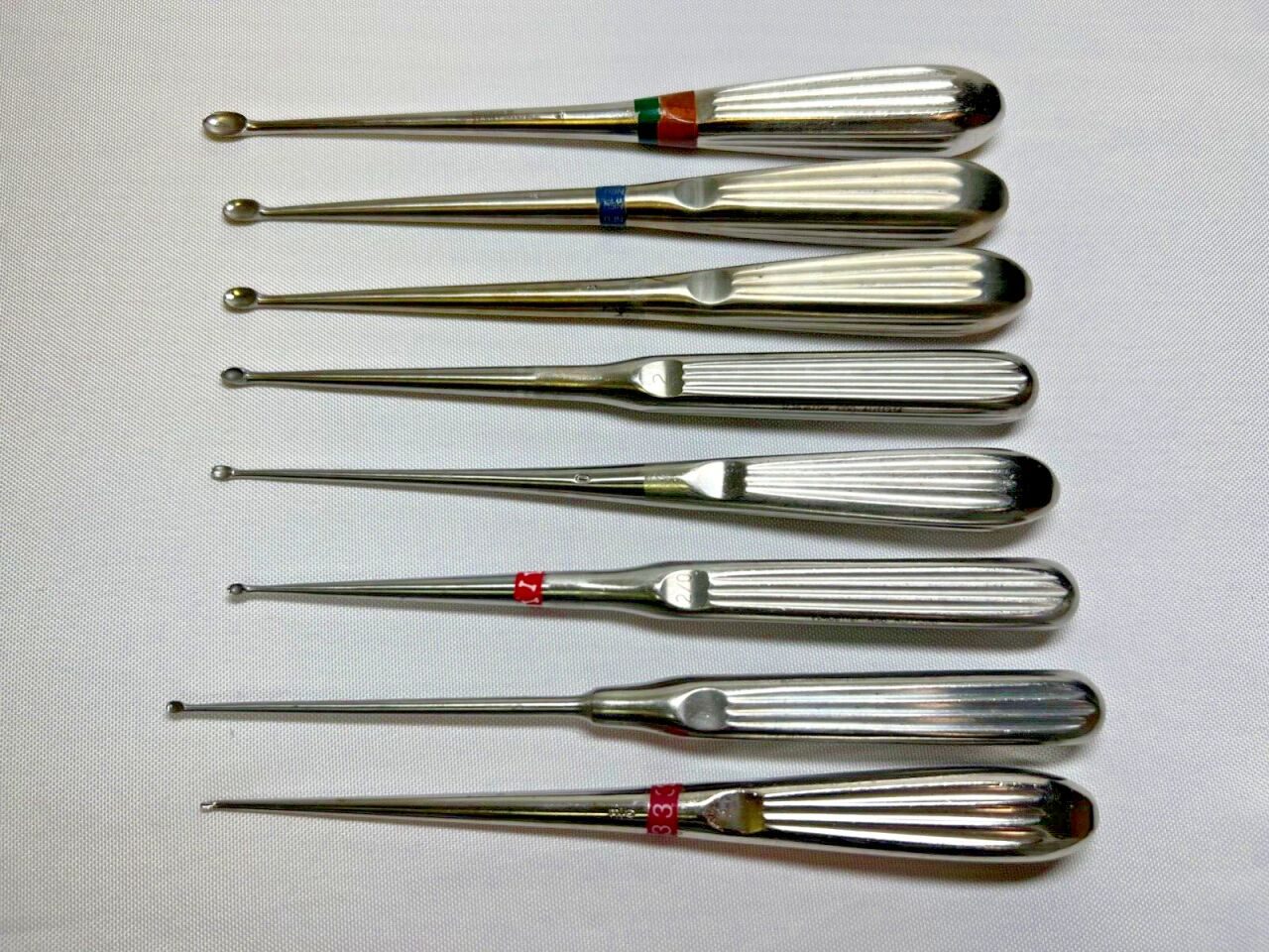 CODMAN  Set of 8 Bone Cup Curettes Spinal