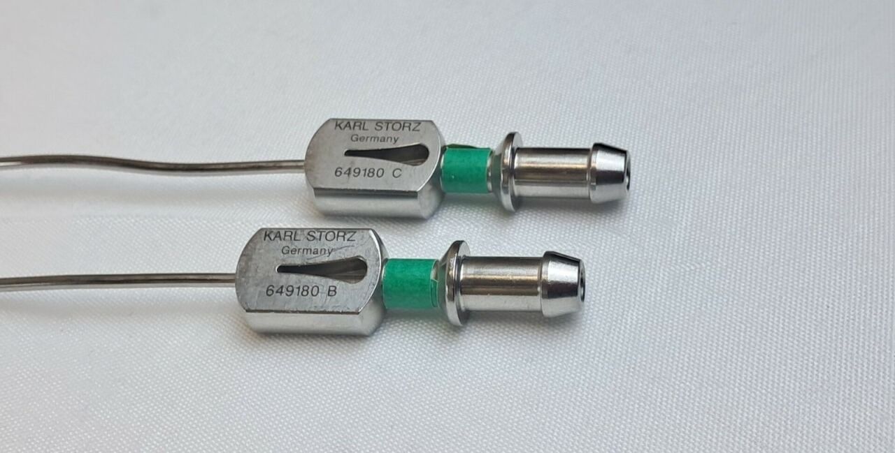 KARL STORZ 649180 B & 649180 C Suction & Irrigation Tube Curved ENT 2 PC Set — photo 3