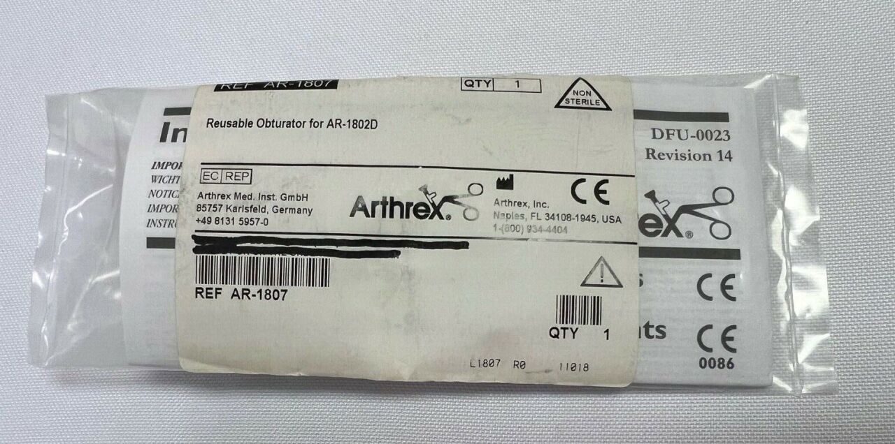 ARTHREX AR-1807 Reusable Obturator For AR-1802D
