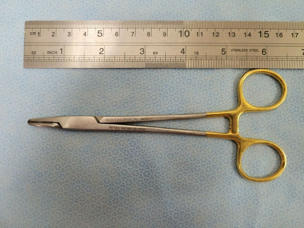 NOVO SURGICAL G4323-11 Mayo-Hegar Needle Holder 6" Serrated Jaw — photo 6