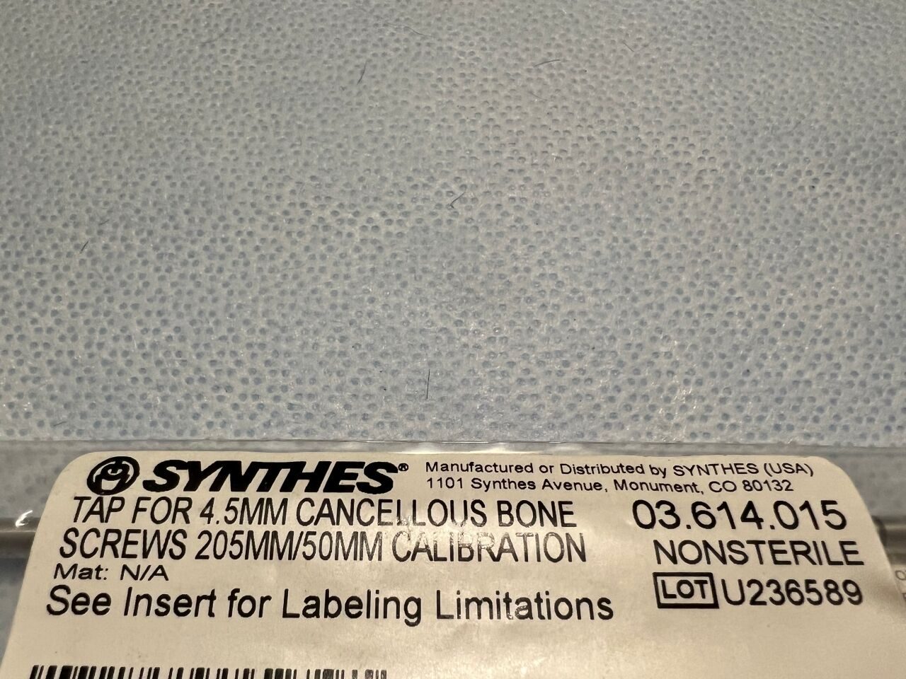 SYNTHES 03.614.015 Tap For 4.5mm Cancellous Bone Calibration — photo 2