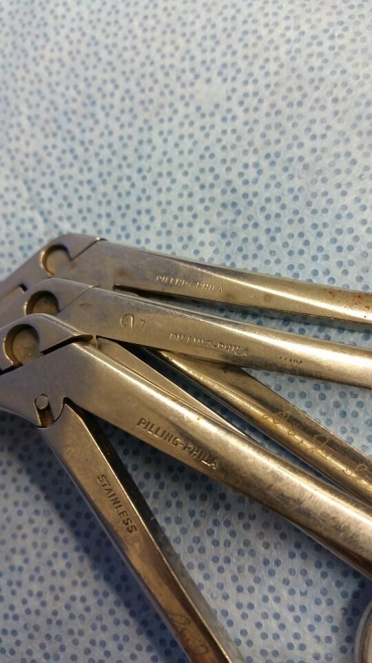 PILLING 461660 / 461661 Meltzer Adenoid Punches 2X 5mm & 1X 7mm - lot of 3 — photo 2