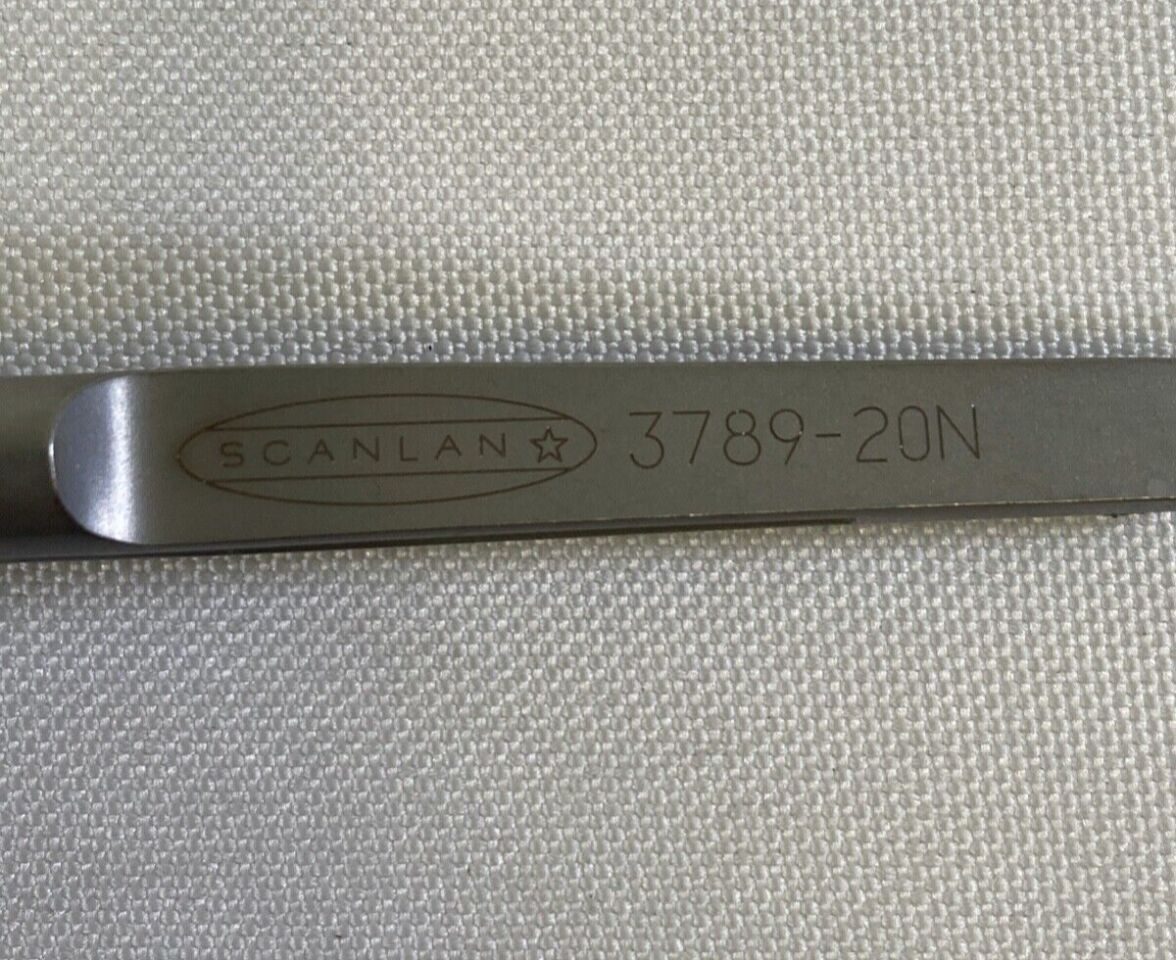 SCANLAN 3789-20N Bayonet Micro Forceps 0.8mm Straight Diamond Dust Tips 10" — photo 2