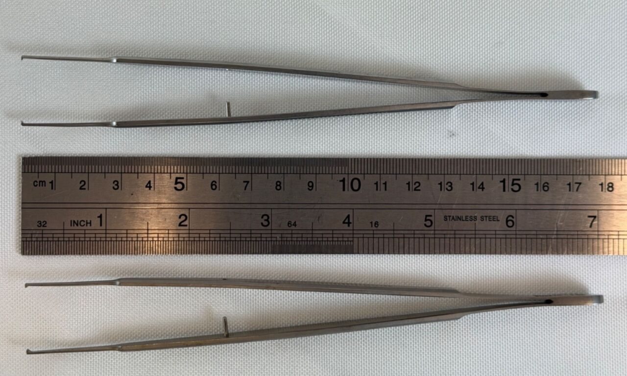 AESCULAP BD662R Pair of Delicate Gerald Micro Tissue Forceps 7" 1 x 2 Teeth — photo 6