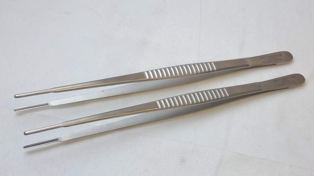 JARIT 320-102 DeBakey Tissue Forceps Cardio Grip 9.5" - Lot of 2 — photo 1