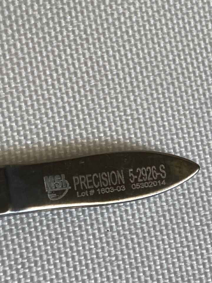MSI PRECISION 5-2926-S Kelman-McPherson Tying Forceps 5mm Platforms Ophthalmic — photo 4