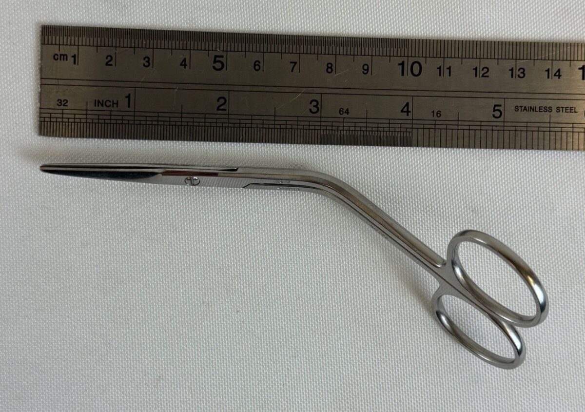 KARL STORZ N5058 Foman Dorsal Scissors Straight Blade Angled Handles 5.3" — photo 8