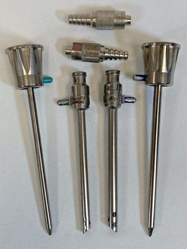 CONMED LINVATEC 4.6mm & 5.8mm Arthroscopic Cannulas & Adapters Set of 6