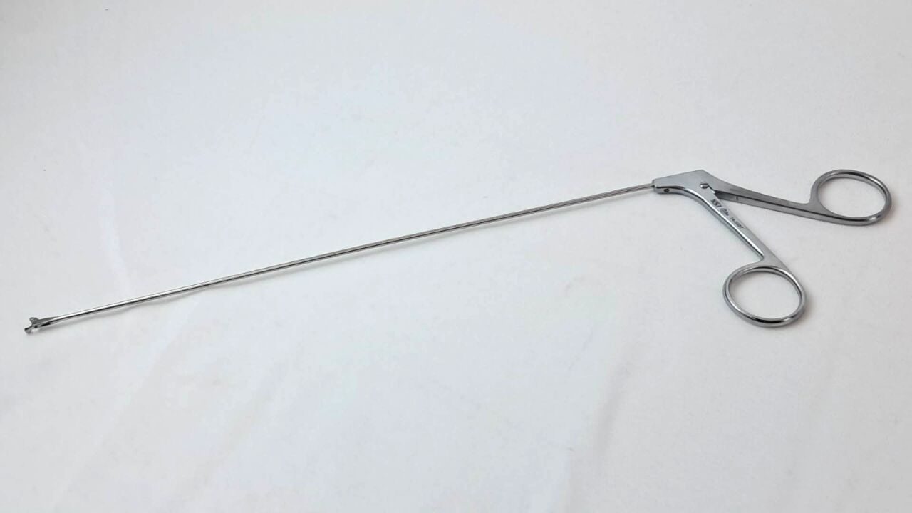 SSI 74-5927 Jako Micro Laryngeal Right Curved 2.0mm Cup Forceps 23.5cm