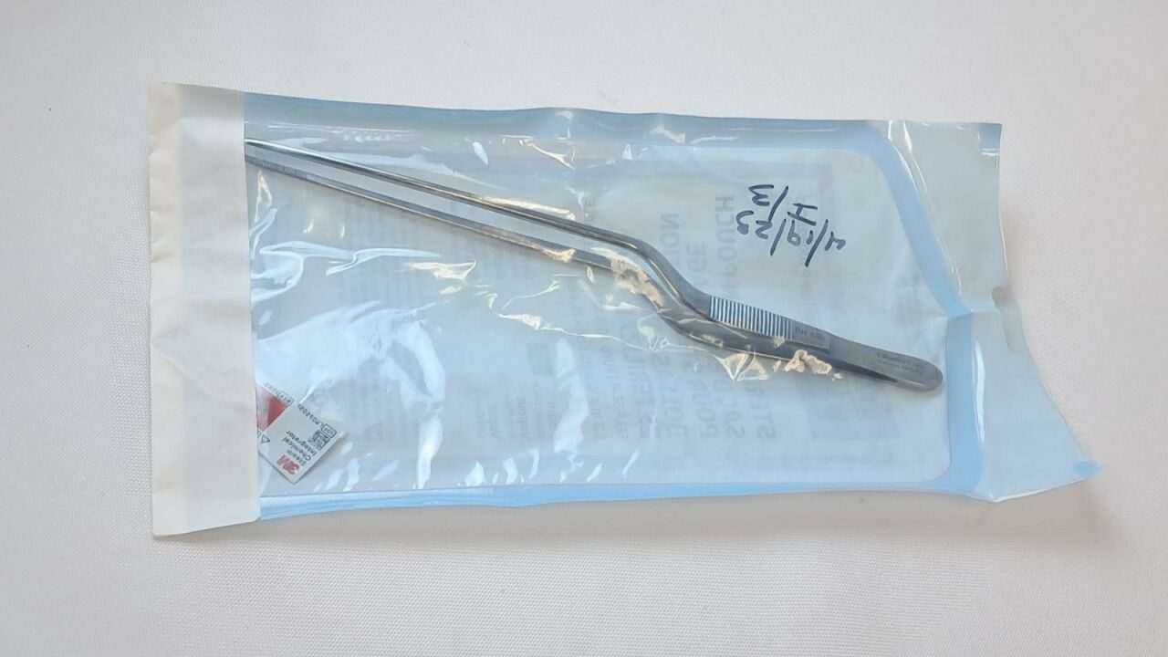 V. MUELLER RH460 Cohen Nasal Dressing Forceps Straight Serrated Tips 1/2" — photo 2