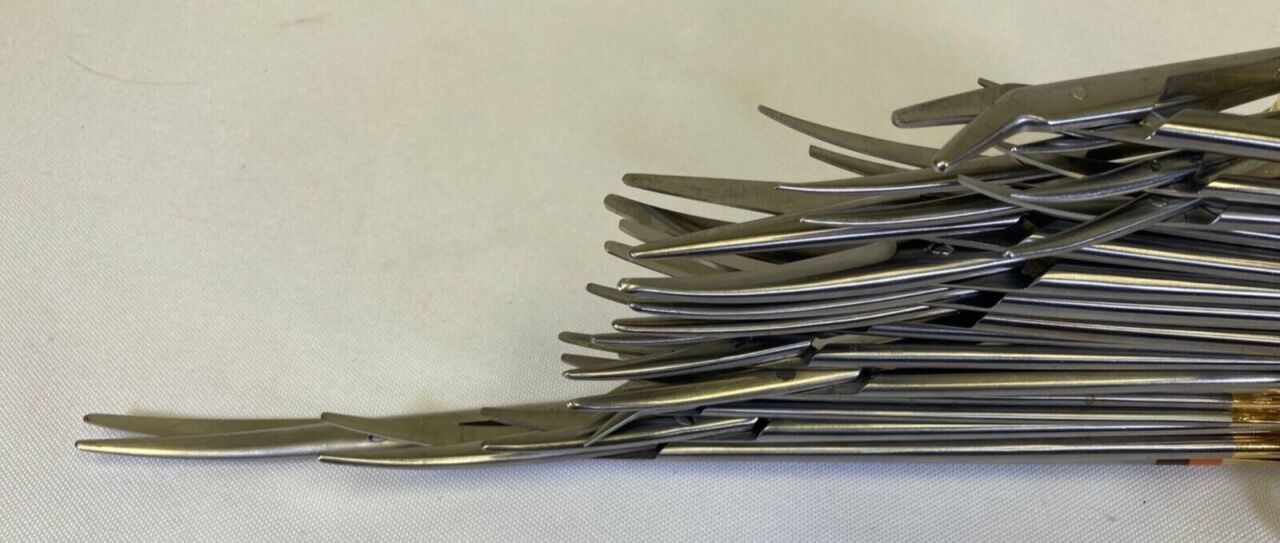 VARIOUS  Set of 19 V. Mueller Aesculap Jarit Carb Edge Diamond Edge Scissors w/ Stringer — photo 2