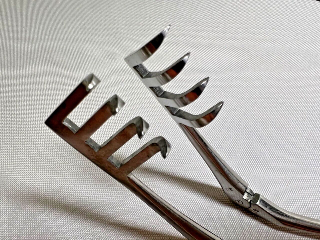 BECKMAN 50-1165 Thyroid Retractor Hinged Sharp 4 X 4 Teeth — photo 6