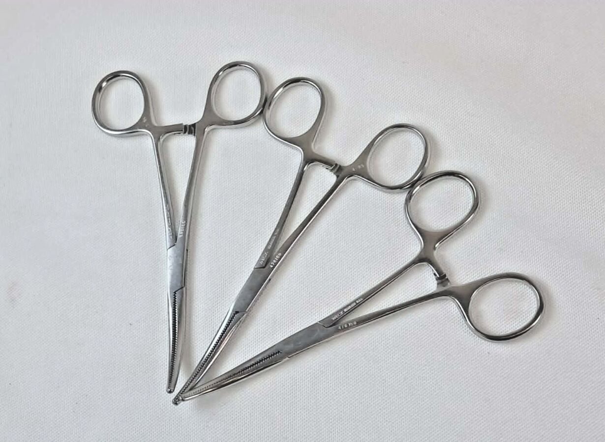 WECK 476150 Lot of 3 Mayo Pean Curved Forceps 51/2" Stainless Steel Orthopedic