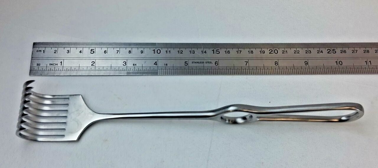 KMEDIC KM 52-338 Kocher Rake Retractor 8-Prong Sharp 9.5" — photo 5