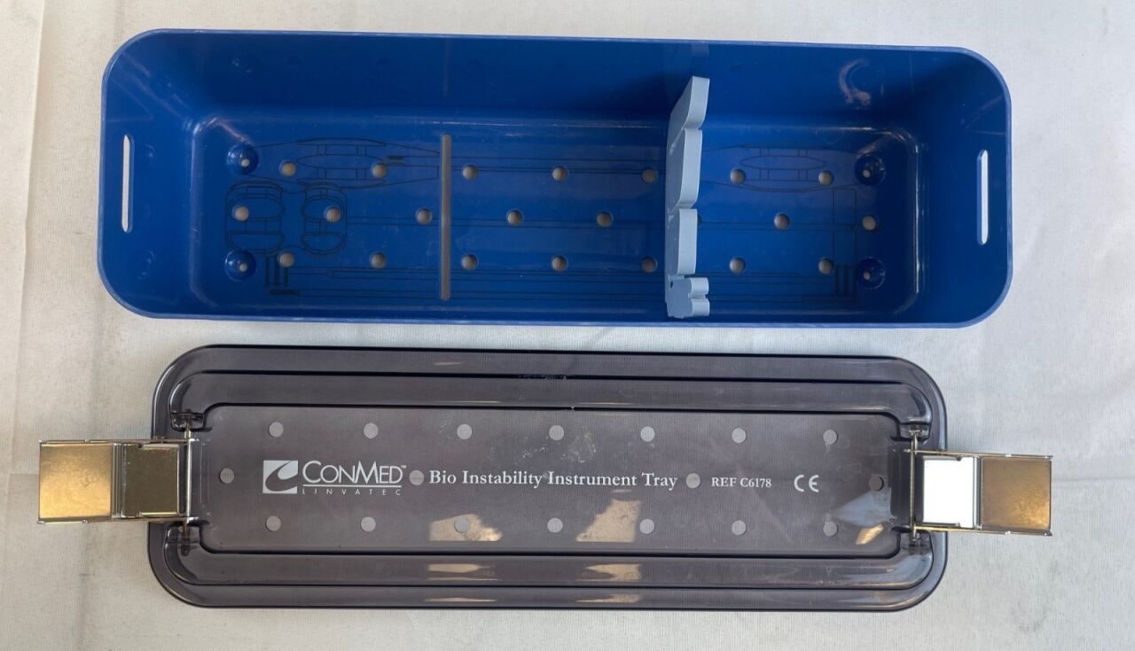 CONMED LINVATEC C6178 Bio Instability Instrument Set Sterilization Case & Lid
