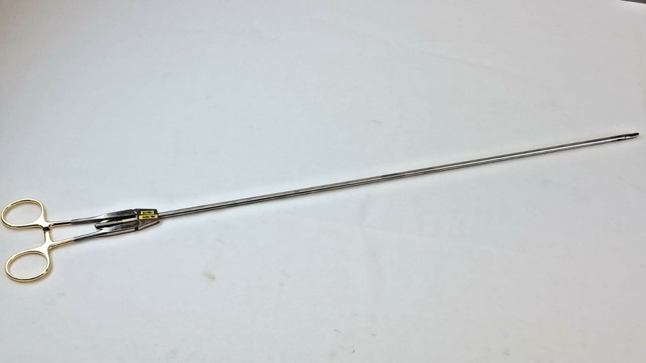 JARIT 600-254 Laparoscopic Needle Holder Curved Left
