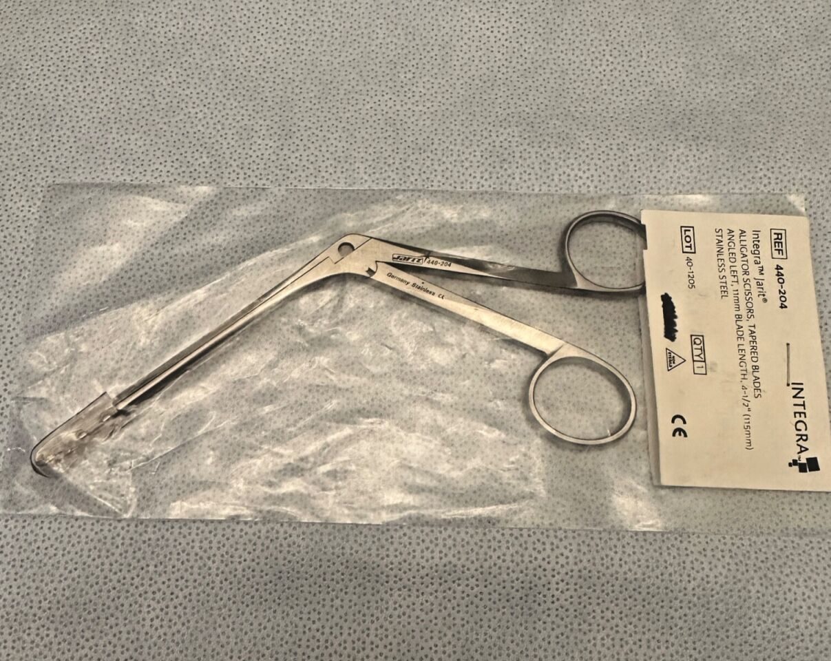 JARIT 440-204 Nasal Alligator Scissor Tapered Blade Left WL 4-1/2"