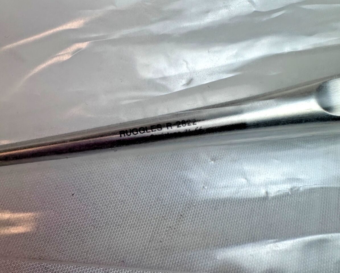 RUGGLES R-2822 Spinal Curette FlatBack Angled 40deg 9" — photo 4
