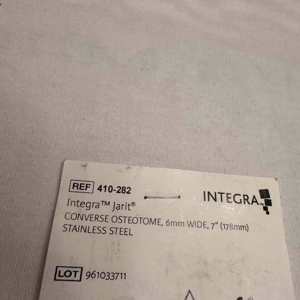 INTEGRA 410-282 Converse Osteotome 6mm Wide 7" — photo 6