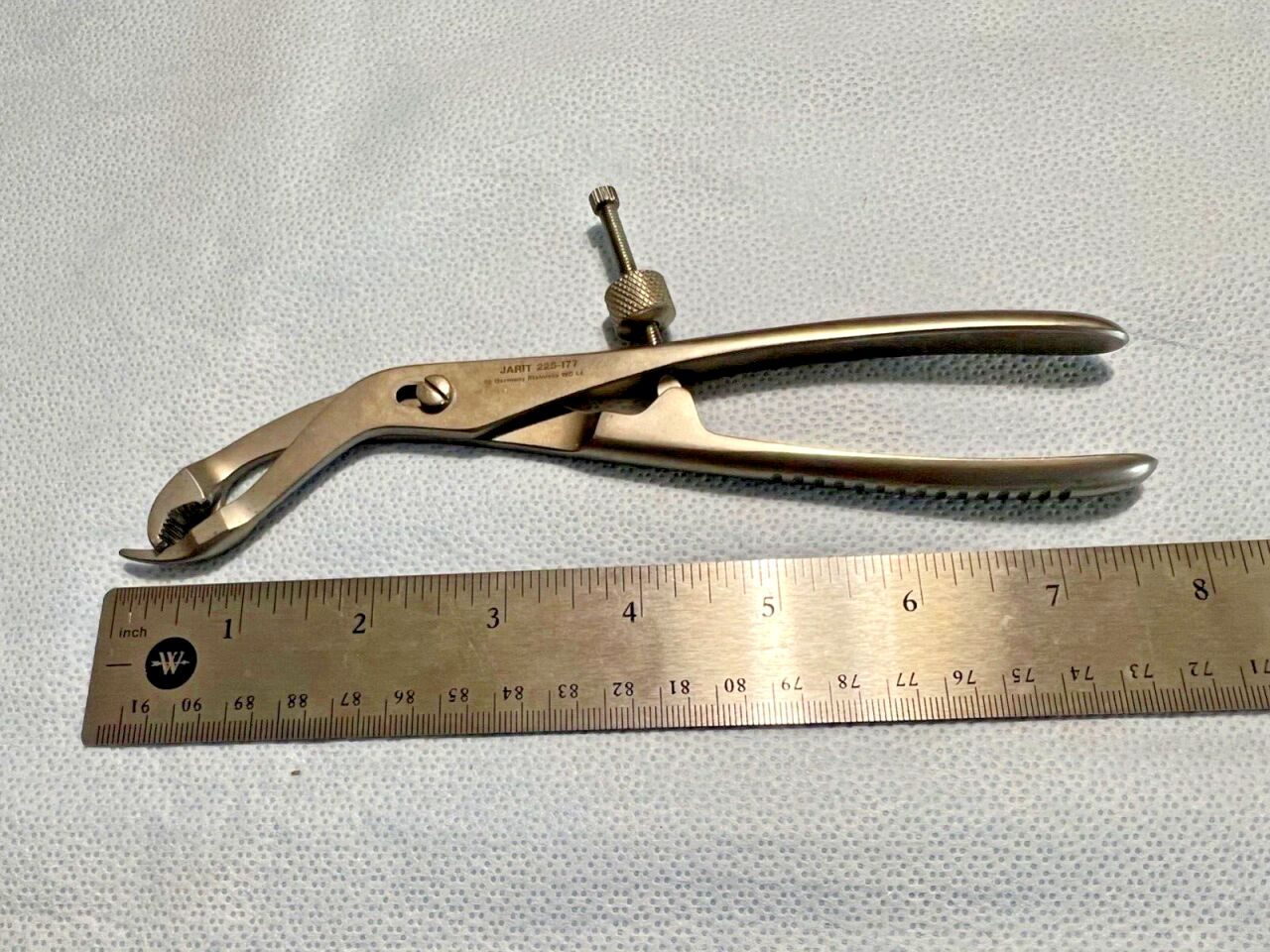 JARIT 225-177 Self-Centering Bone Forcep w/ Speed Lock 8mm Angled Jaw — photo 5