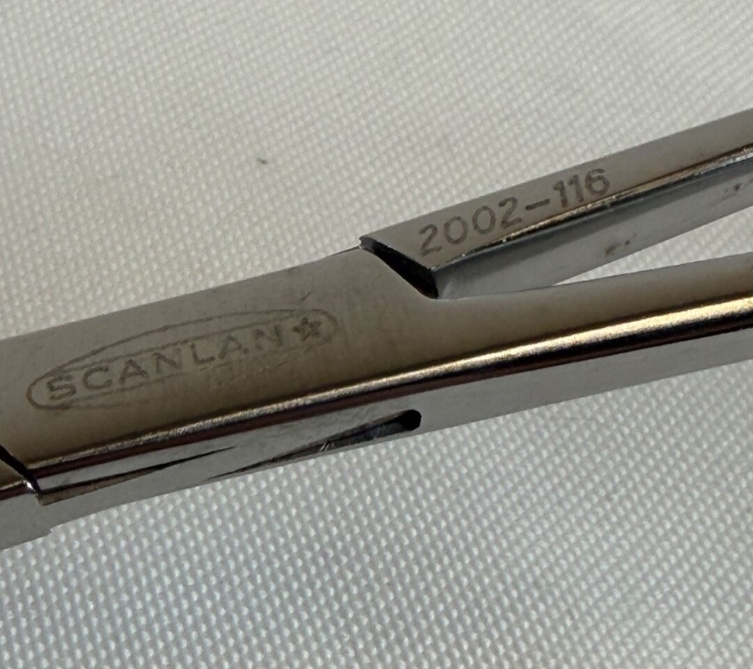SCANLAN 2002-116 Hunter-Satinsky Aortic Clamp 4cm Blunt Potts Teeth Jaws 8.75" — photo 2