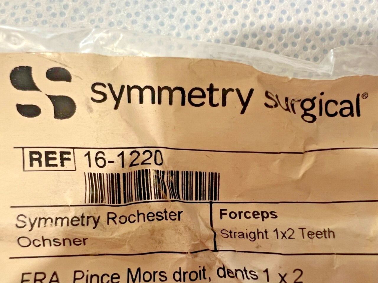 SYMMETRY SURGICAL 16-1220 Rochester Ochsner Straight Forceps 1x2 Teeth 8" Length — photo 2