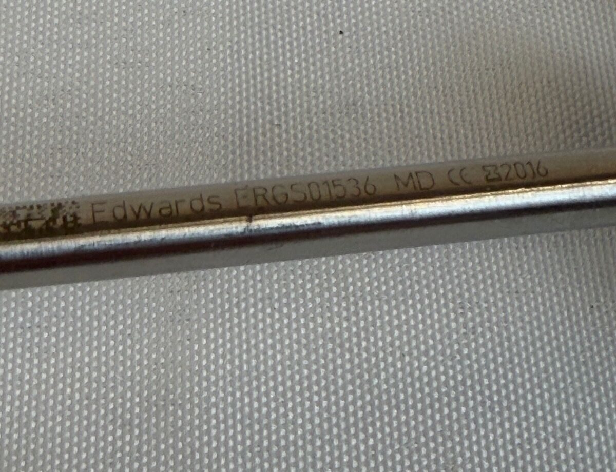 EDWARDS ERGS01536 MICS Double Action Curved Scissors 5mm x 36cm ThruPort CVOR — photo 2