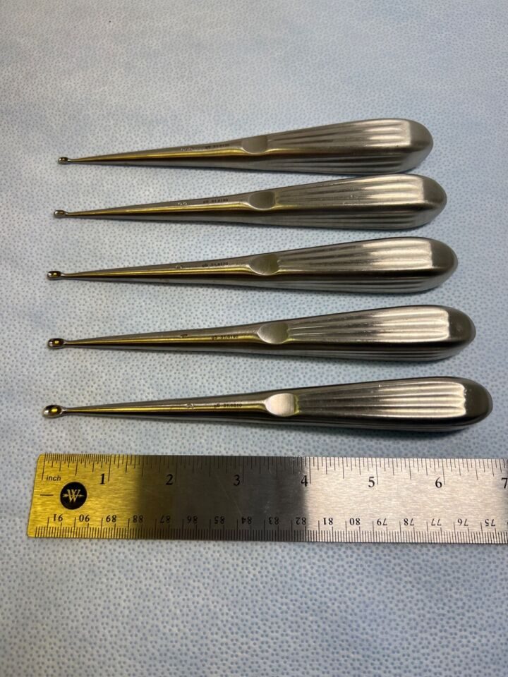 MILLENNIUM SURGICAL  Brun Straight Curettes - Lot of 5 — photo 5