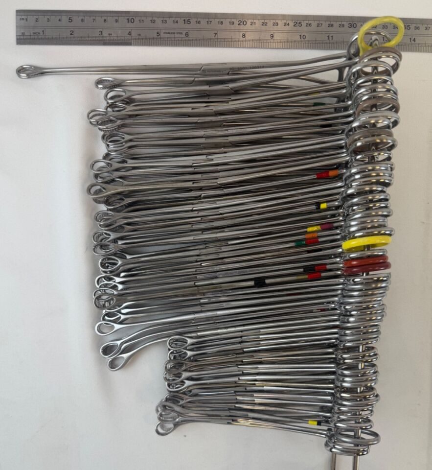 JARIT Foerster Sponge Forceps 7" & 9.5" Lot of 56 w/ Stringer — photo 2