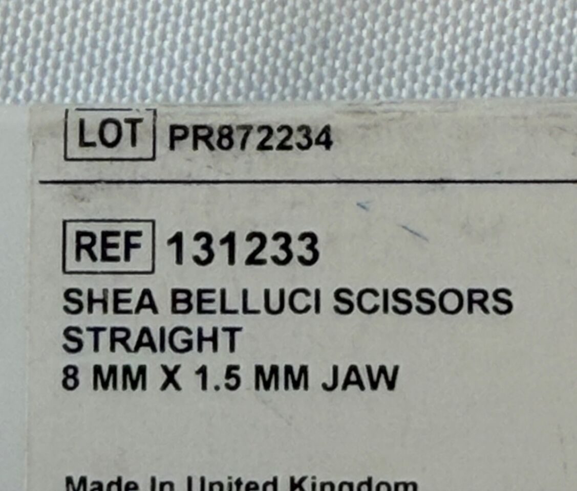 GYRUS ACMI 13-1233 Shea Belluci Scissors Ebony Straight 8mm x 1.5mm Jaw — photo 2