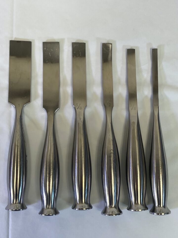 VARIOUS  Set of 15 Zimmer V. Mueller Osteotome Chisel Elevators Set w/ Sterilization Case — photo 7