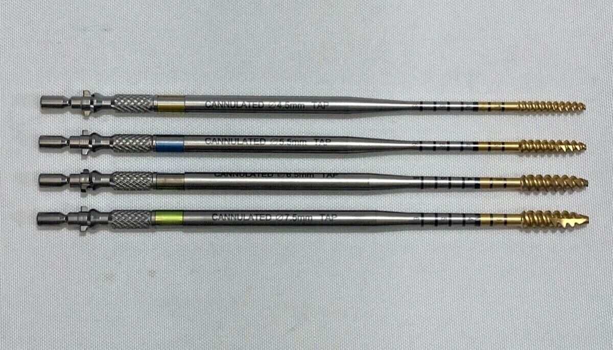 STRYKER XIA3 Serrato 4.5 5.5 6.5 7.5mm Set of 4 Cannulated Tap — photo 1