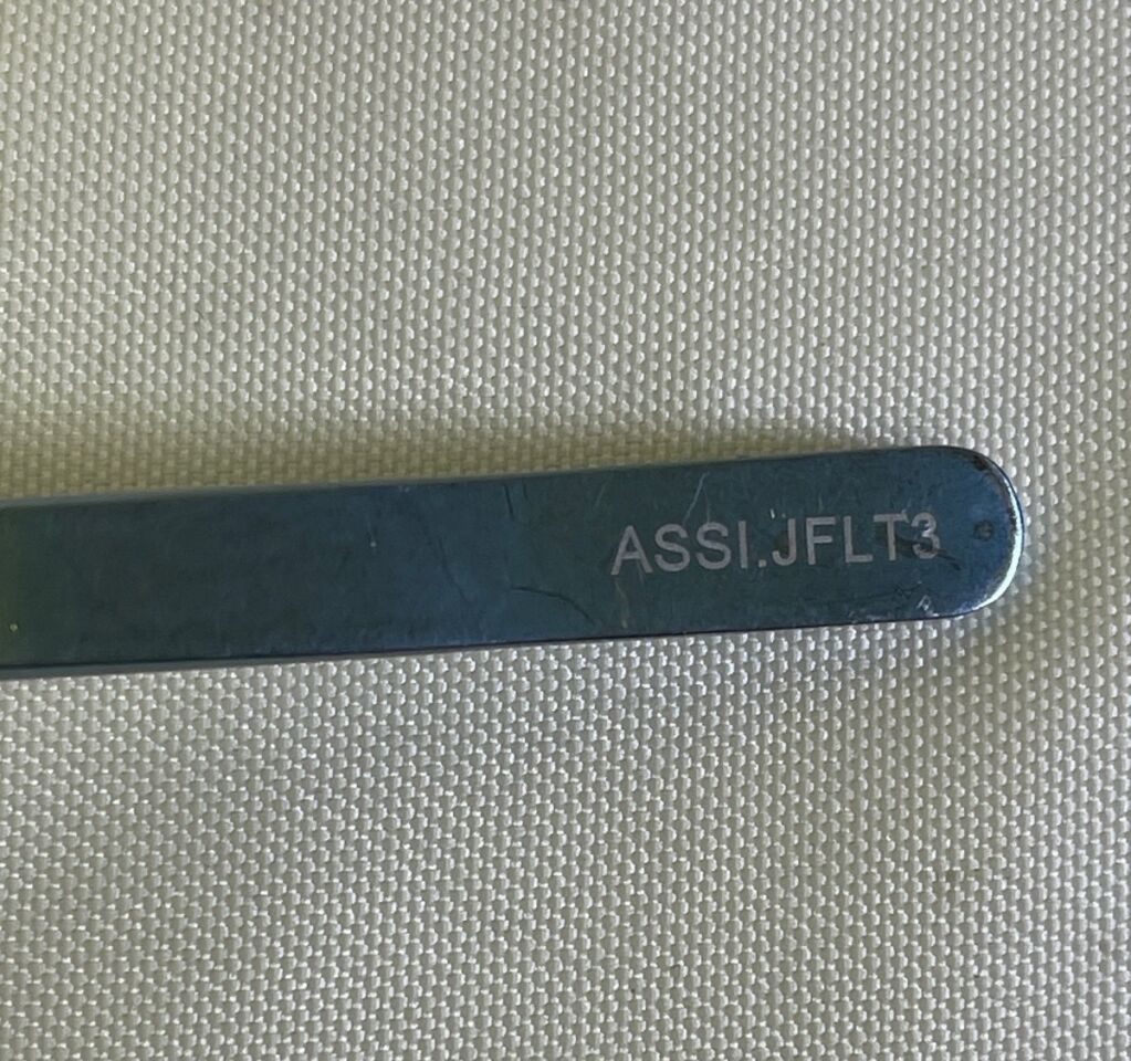 ASSI .JFLT3 0.3mm T/C Tip Diameter L: 13.5cm MicroLite Titanium Forceps — photo 3