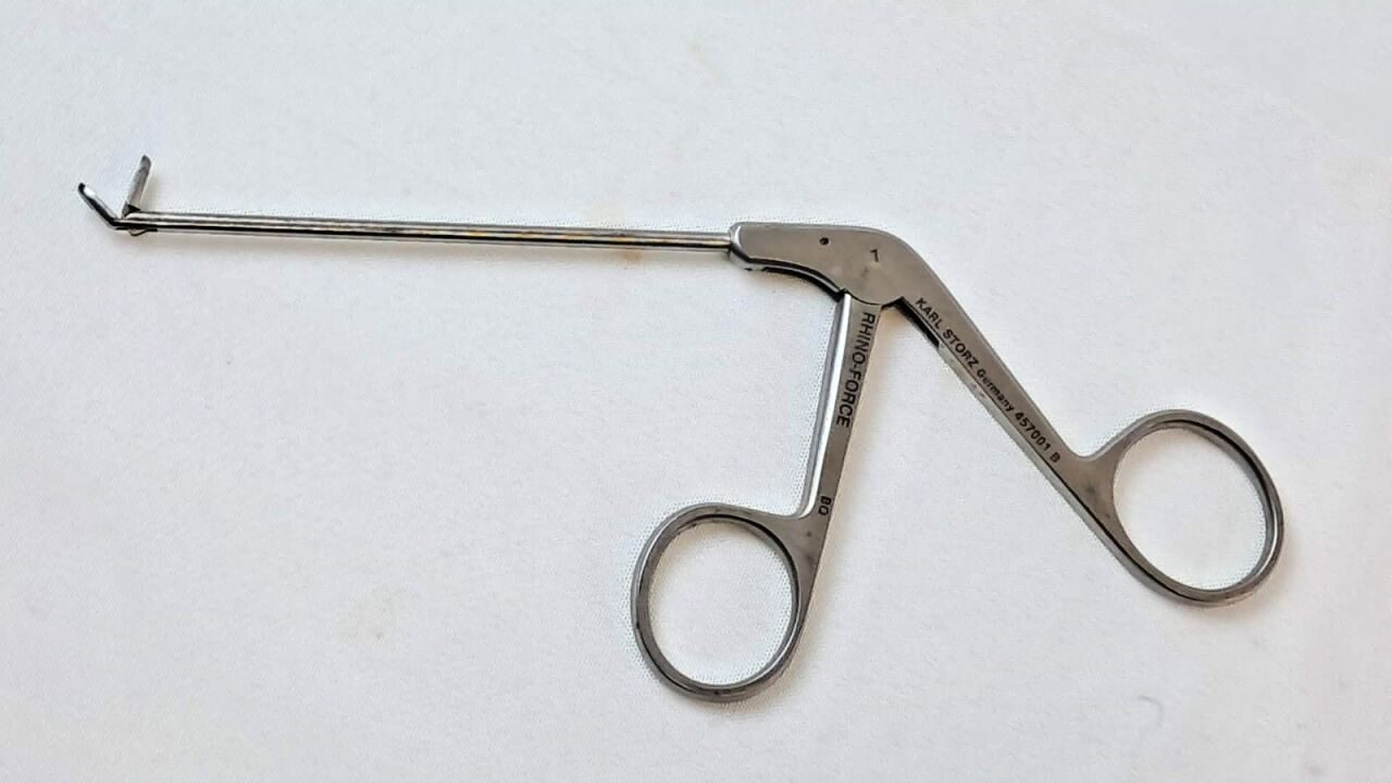 KARL STORZ Blakesley Rhino Force Size 0 Upturned 45° 3mm Through Cut 457001 B Rhino-Force Blakesley ENT Sinus Forceps 45° 13 cm Size 1