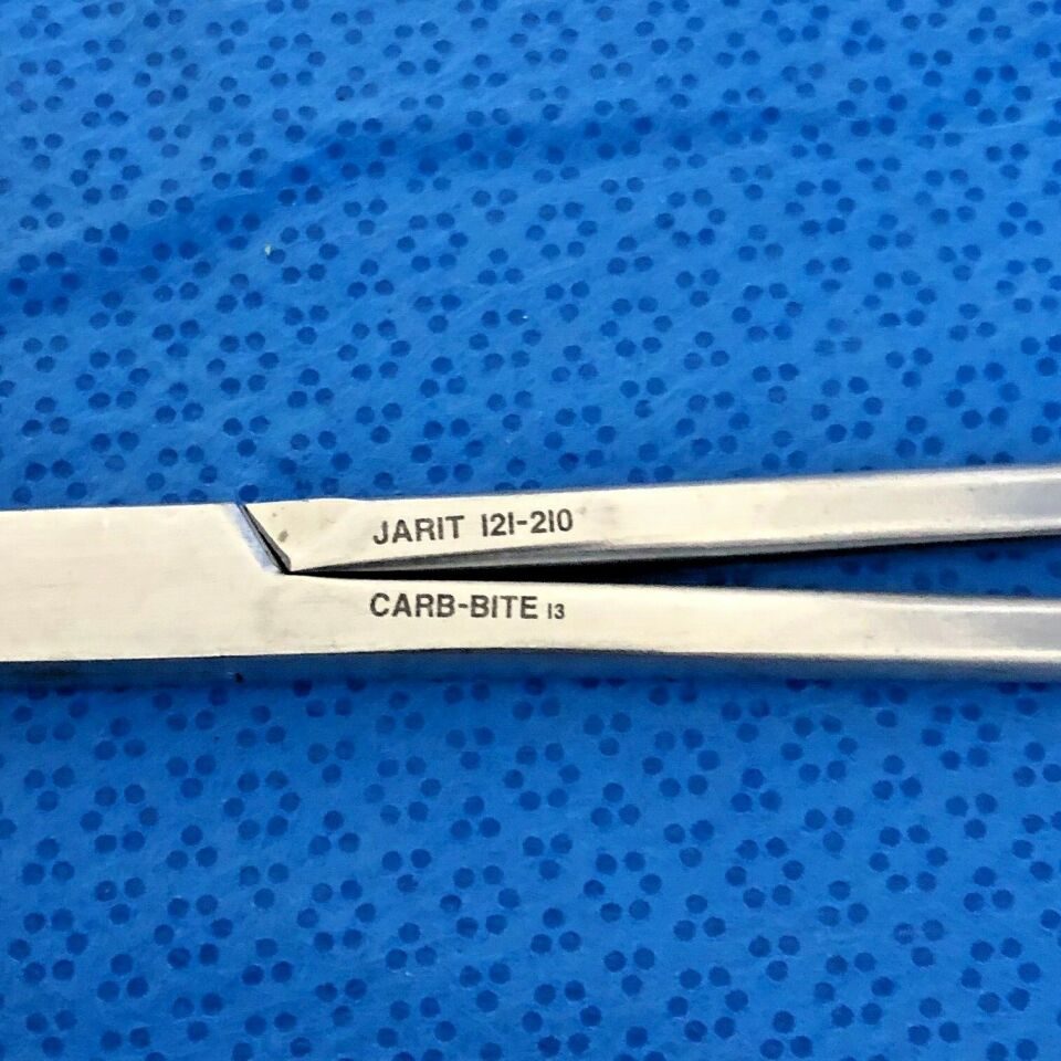 JARIT 121-210 Tungsten Carbide 8" Curved Carb-Bite Heaney Needle Holder — photo 2