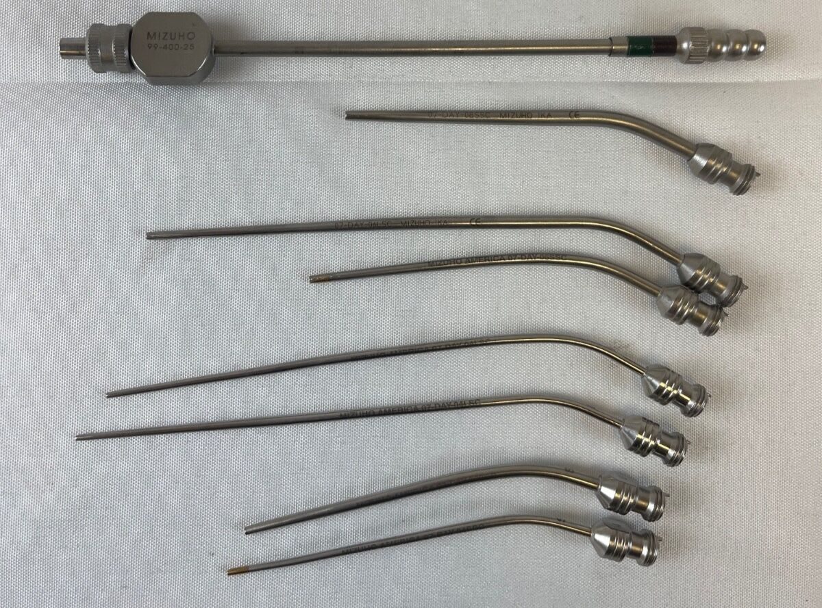 MIZUHO Day Bailes Locking Tapered Suction Tubes 4 6 & 8Fr w/ Thumb Hole Set of 8