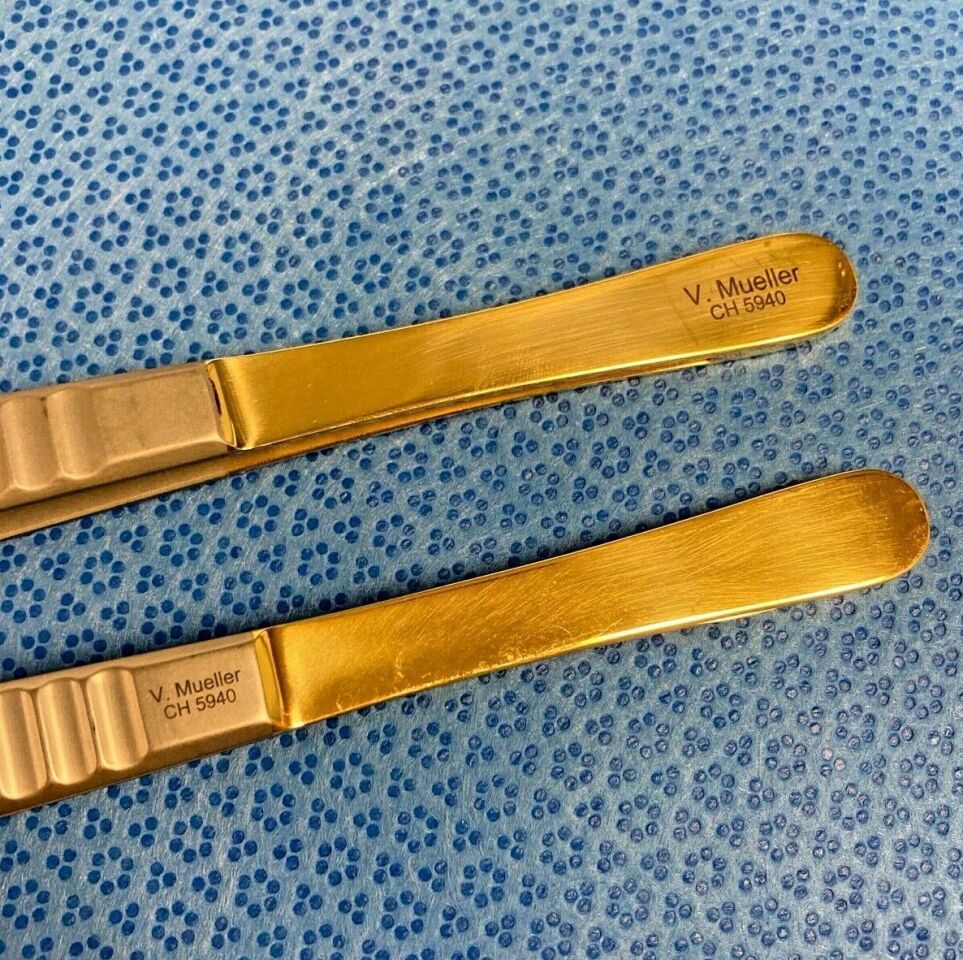 V. MUELLER CH5940 Cooley Vascular Tissue Forceps 1mm Bite 8" — photo 2