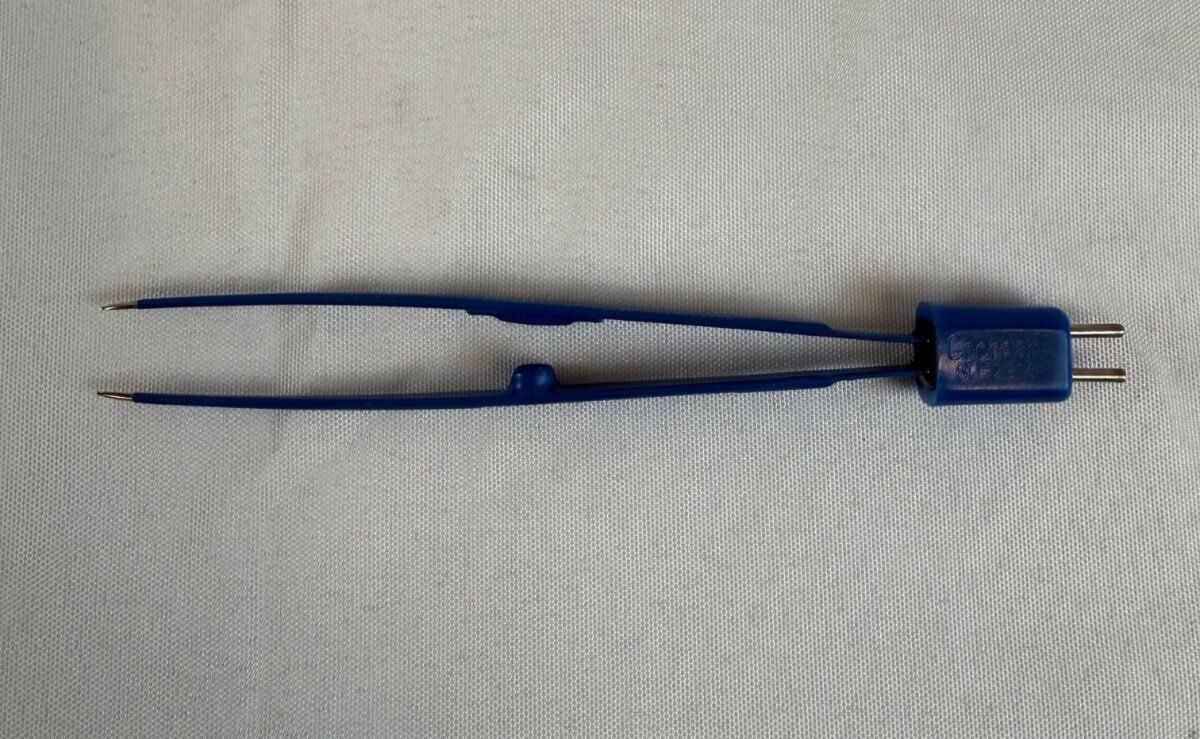 CODMAN 80-2914 Insulated Non Stick Straight Bipolar Forceps 0.25" Tips L: 5"