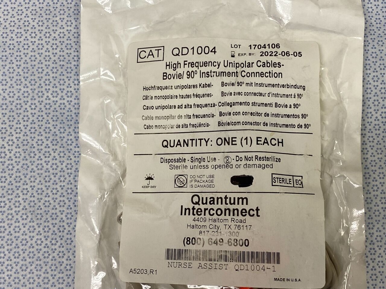 QUANTUM INTERCONNECT QD1004 High Frequency Unipolar Cable — photo 2
