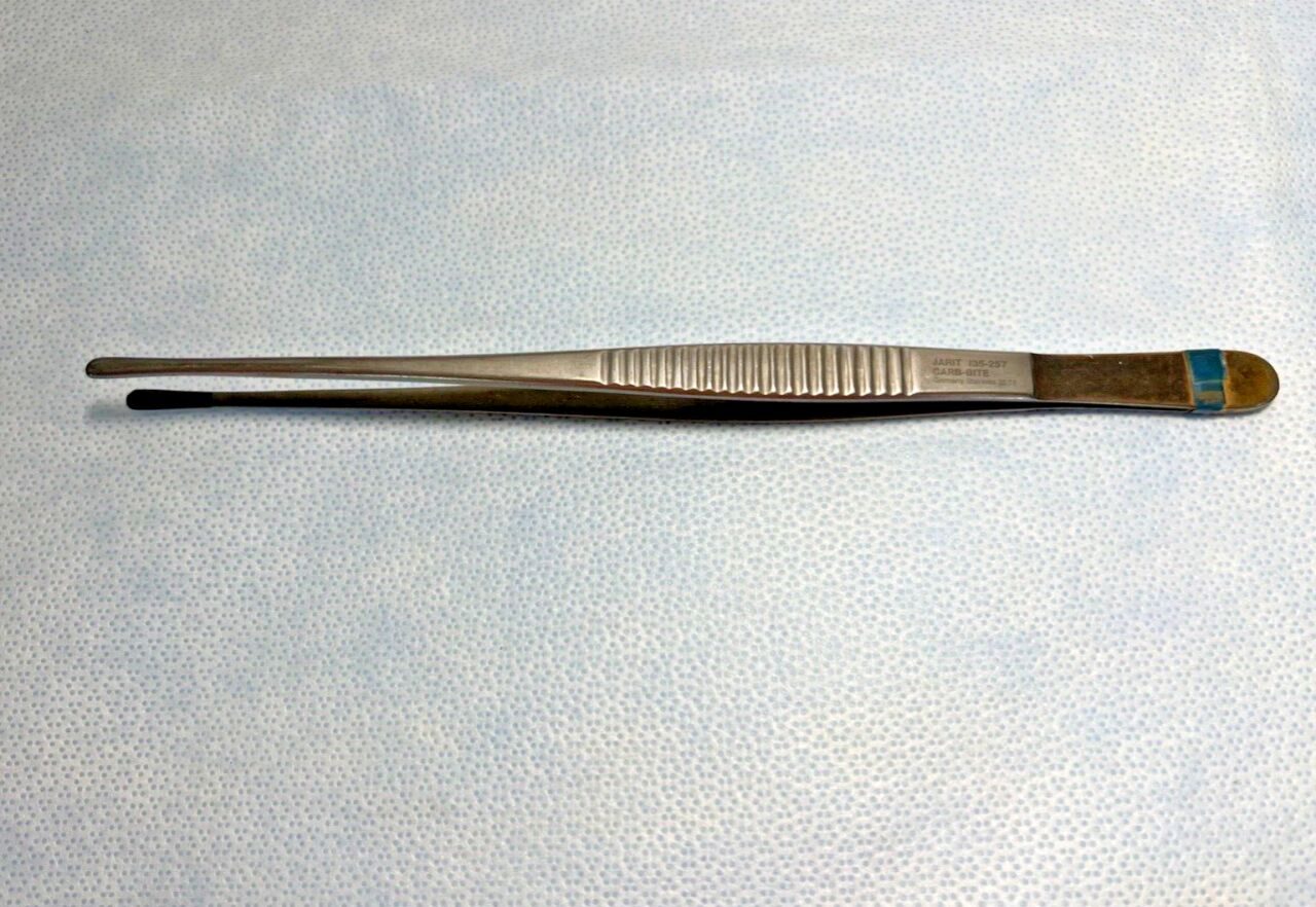JARIT 135-257 Wangensteen Tissue Forcep Carb-Bite Serrated Jaws 9" Length — photo 1