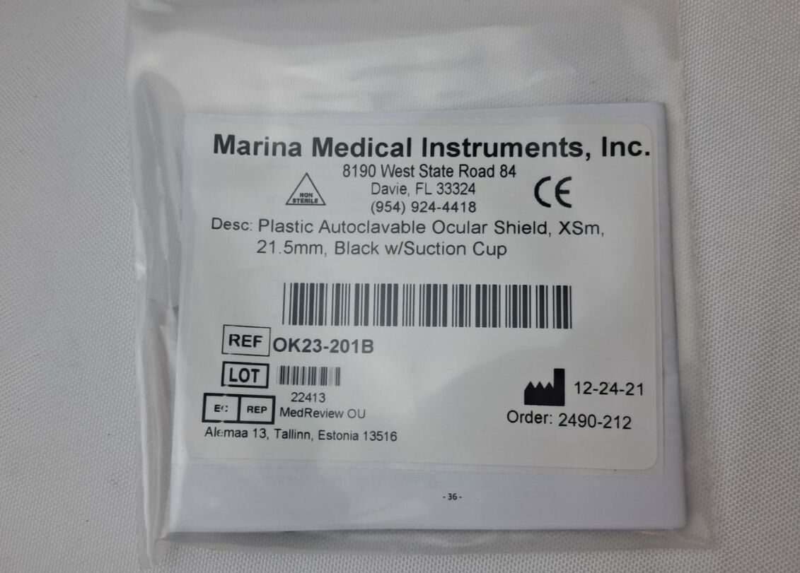 MARINA MEDICAL  3Pc Plastic Autoclavable Ocular Shield Set- 21.5mm, 25mm, 27mm — photo 7