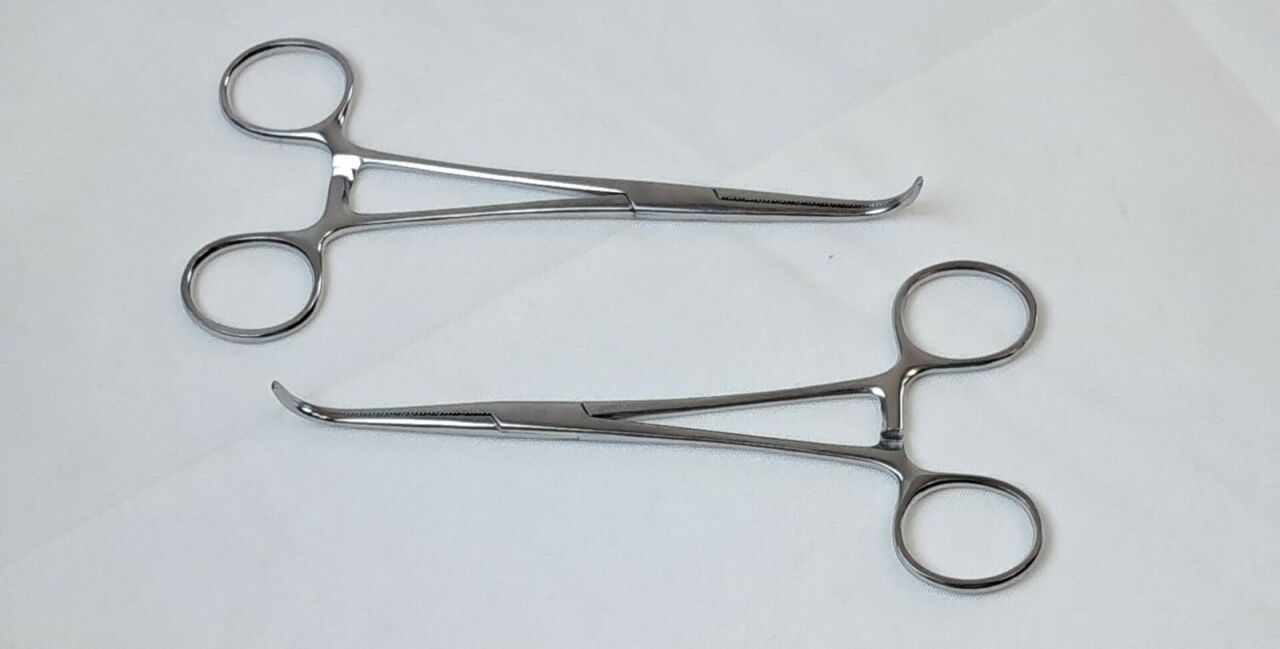 JARIT 140-224 Lot of 2 Mixter Forceps, Thoracic 6-1/4in.
