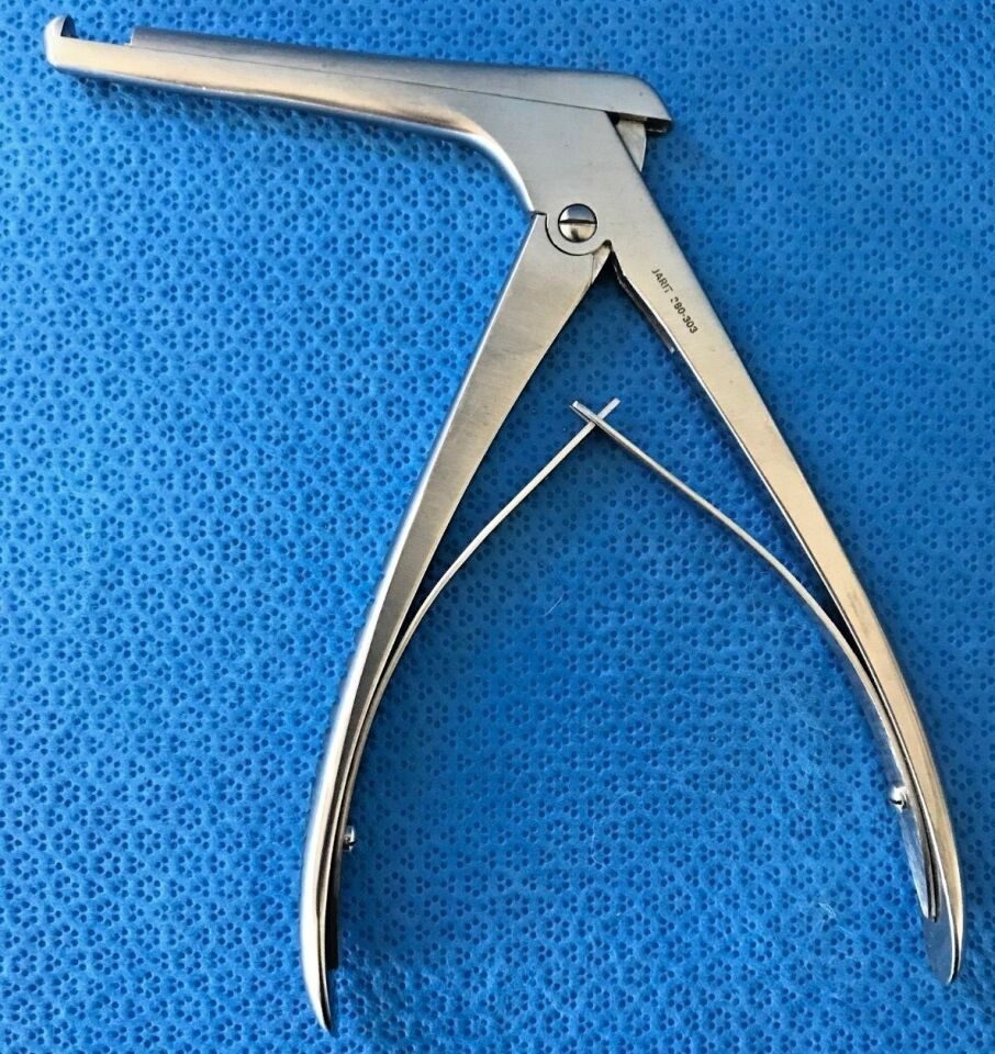 JARIT 380-303 Mastoid Kerrison Rongeur 6mm x 90deg Up w/ Ejector L 4" ENT