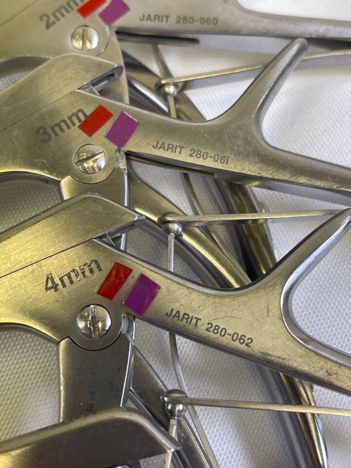JARIT 1-5mm x 40deg Up x 7" Set of 5 Kerrison Rongeurs — photo 3